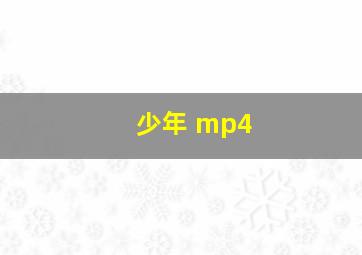 少年 mp4